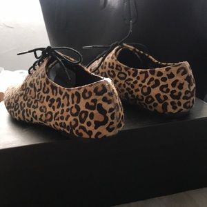 Leopard Oxford shoes, size 7